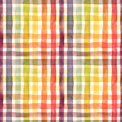 Watercolor rainbow stripes vector pattern