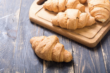 French traditional breakfast croissant