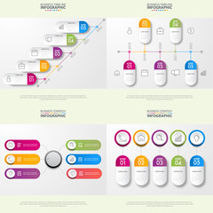 Business infographics design elements template vector graphic illustration