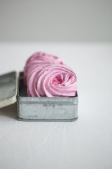 Homemade pink marshmallow