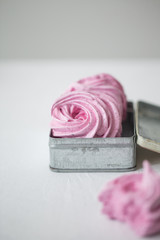Homemade pink marshmallow