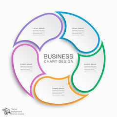 Business Chart Design 5-Step #Vector Graphics
