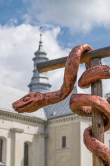 Snake above church