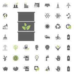 Barrel icon. Eco and Alternative Energy vector icon set. Energy source electricity power resource set vector.