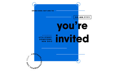 You are invited template. save the date cards. invitation design. vector illustration. eps 10