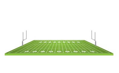 American football field, vector illustration