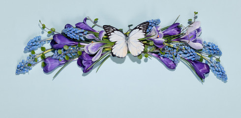Obraz na płótnie Canvas Spring flower with butterfly