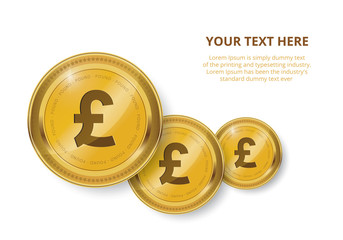 Gold coin with Pound sign