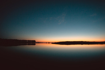 Fototapeta na wymiar colorful sunset over water