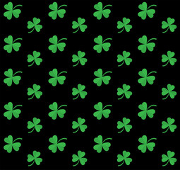 Shamrock on black background Vector