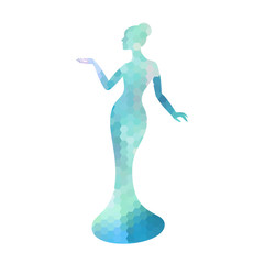 Beautiful lady silhouette