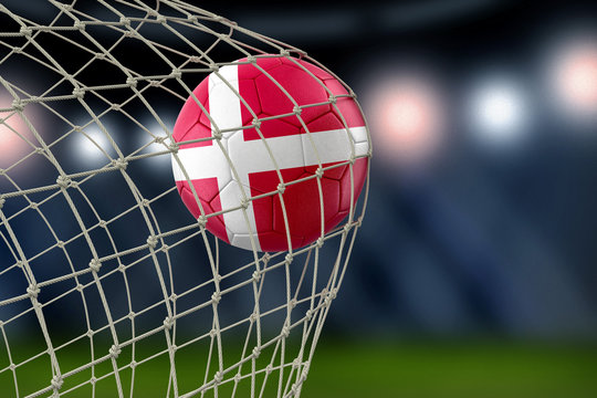 Danish soccerball in net
