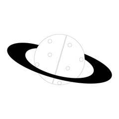 saturn, planet and cosmos icon