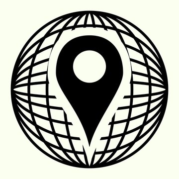 map, world, wep and location icon