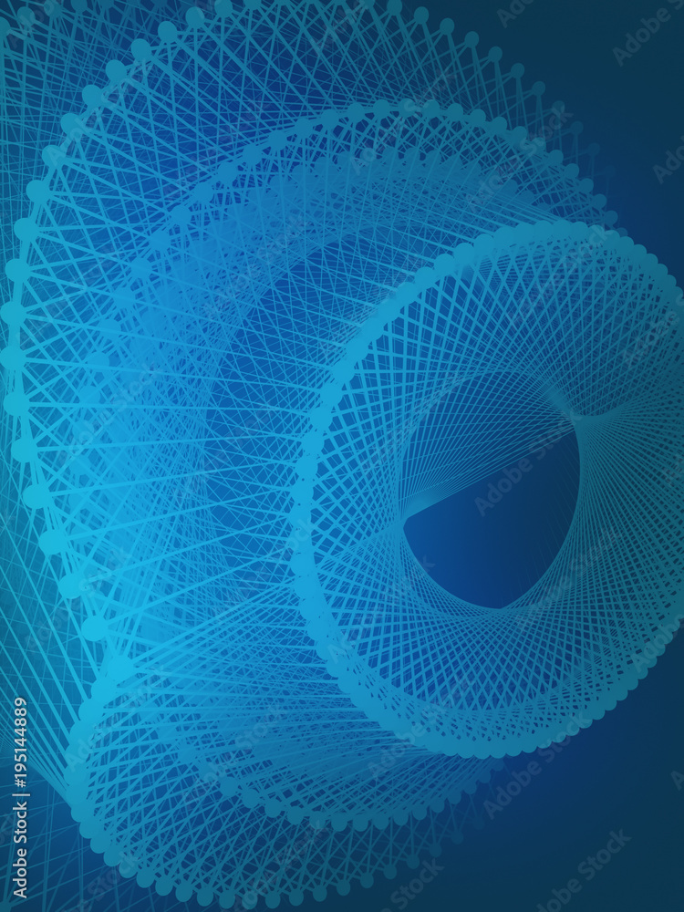Aufkleber Abstract background with futuristic geometric surface. 3d rendering