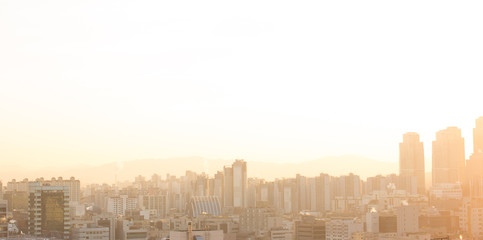 Cityscape at Sunrise. Seoul South Korea