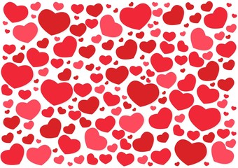 Happy Valentine's day card hearts vector background