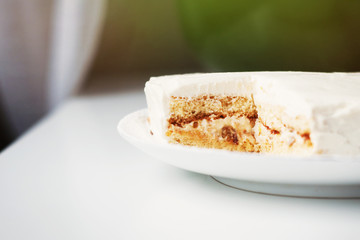 Cake with white cream