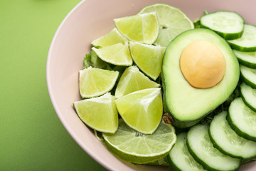 healthy food salad with avocado