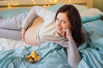 Healthy pregnancy diet concept.