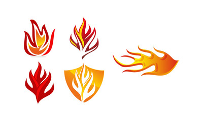 Fire Vector Template Set