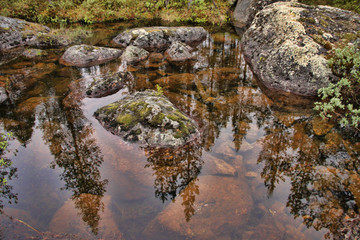 Beautiful reflections in Finnish lakes