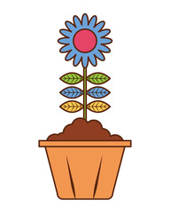 flower in pot decoration interior ornament