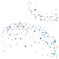 Glitter Vector Falling Stars Pattern. Carnival Festival Confetti Celebration Border. Christmas, New Year, Birthday, Music Firework. Modern Gift Voucher Glitter Vector Falling Stars Pattern.