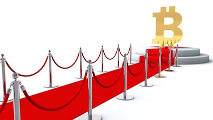 3D illustration of VIP bitcoin