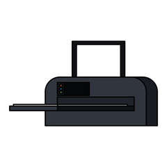 printer machine office icon vector illustration design