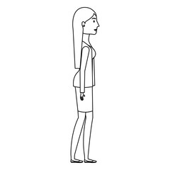 successful businesswoman avatar character vector illustration design