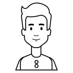 young man model avatar character vector illustration design
