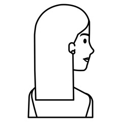 beautiful and young woman shirtless character vector illustration design