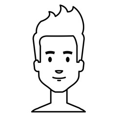 young man shirtless avatar character vector illustration design