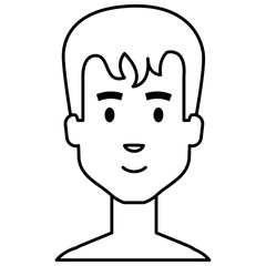 young man shirtless avatar character vector illustration design