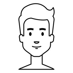 young man shirtless avatar character vector illustration design