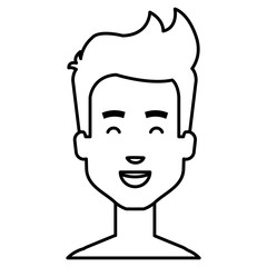 young man shirtless avatar character vector illustration design