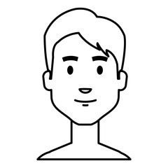 young man shirtless avatar character vector illustration design