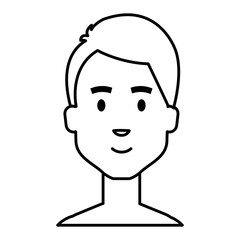young man shirtless avatar character vector illustration design