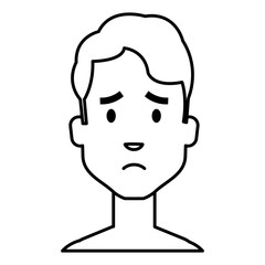 young man shirtless avatar character vector illustration design