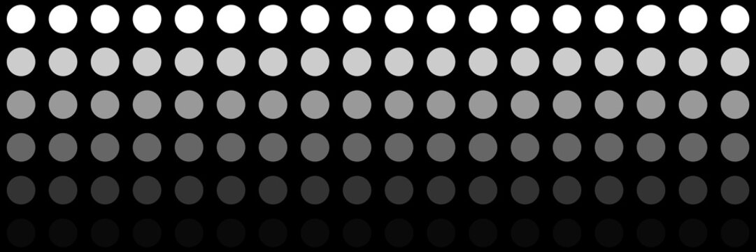 Nahtlose grau weiße Punkte mit Farbverlauf auf schwarz