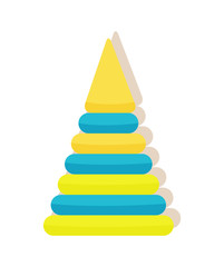 Children s Pyramid First Toy for Baby Play Vector