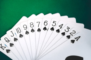 Poker cards close up