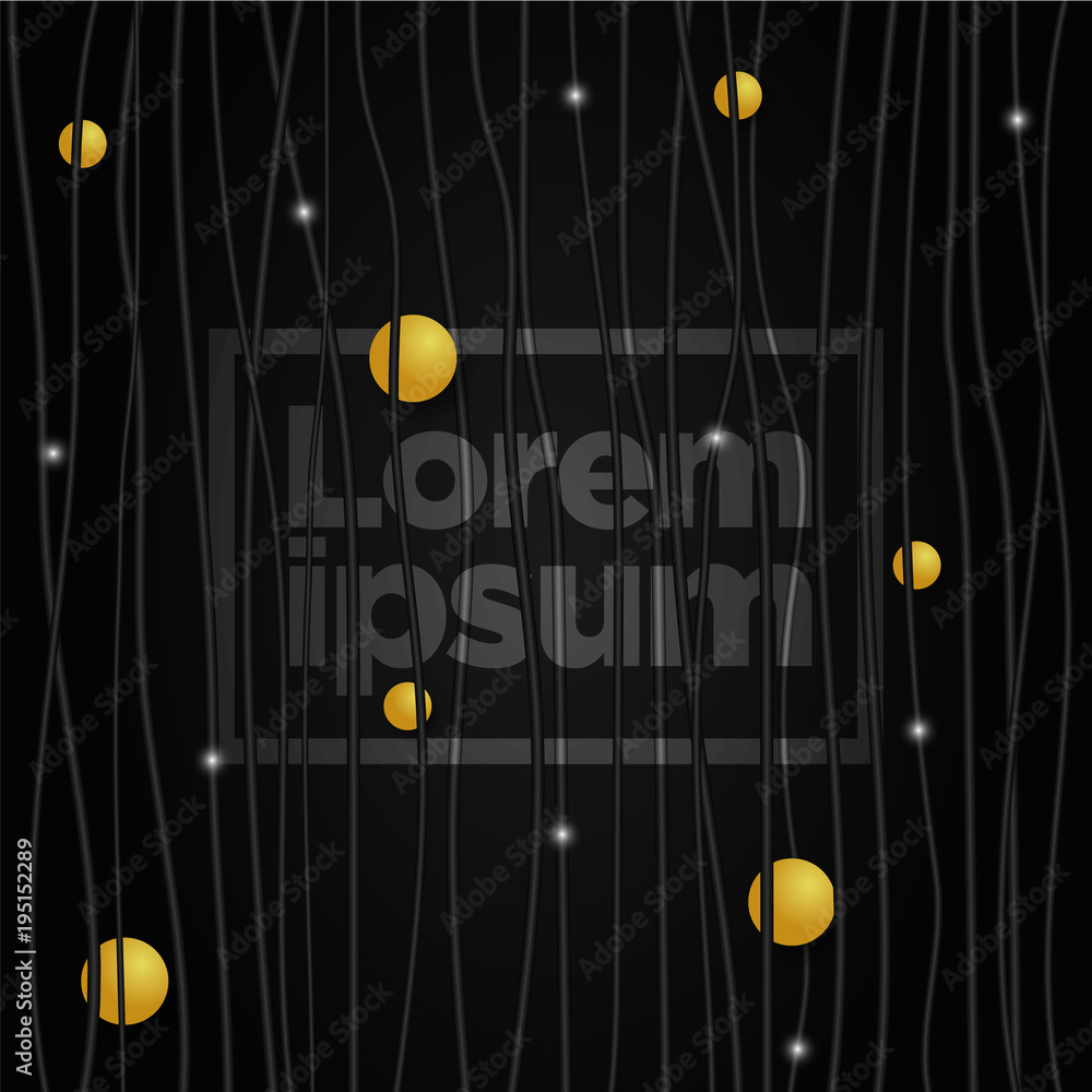 Poster color background with vertical line stripe pattern and luxury circle. vector abstract background