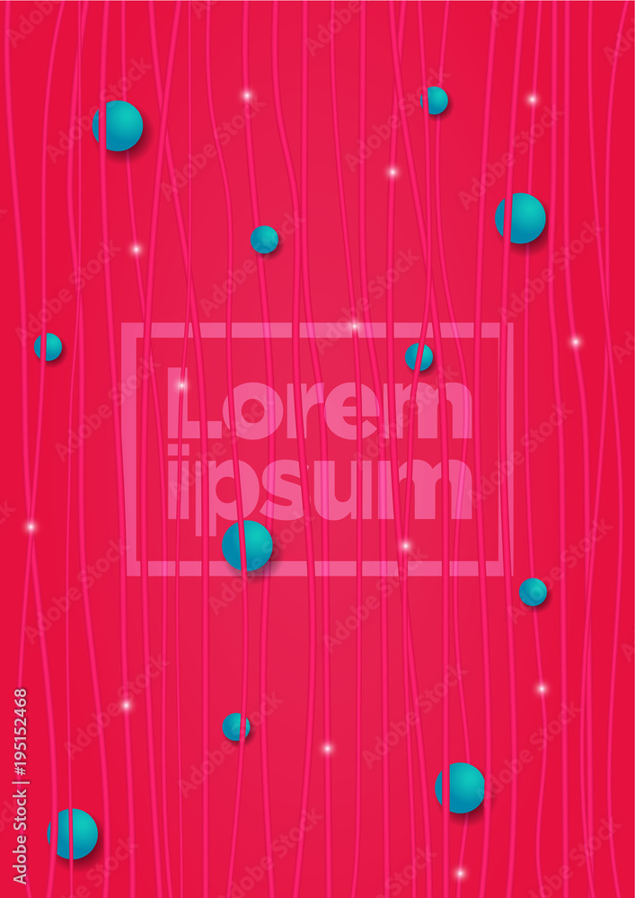 Poster color background with vertical line stripe pattern and luxury circle. vector abstract background