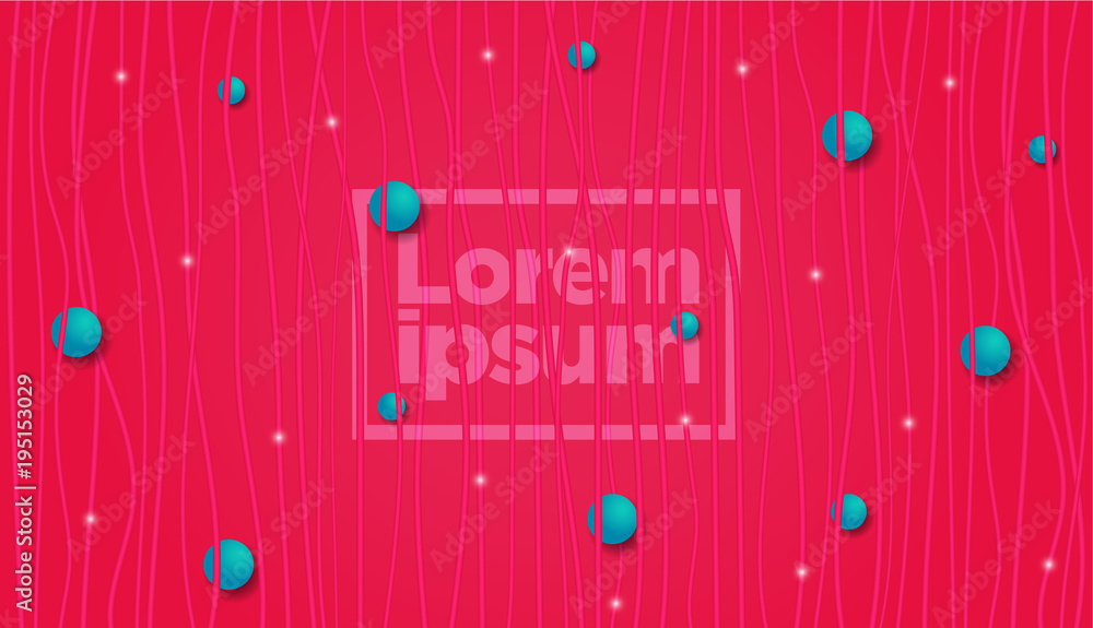 Poster color background with vertical line stripe pattern and luxury circle. vector abstract background