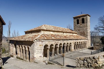 Fototapeta na wymiar Romanesque church of San Salvador de Carabias Siguenza Spain