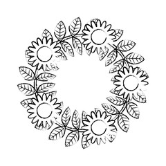 floral wreath flowers and leaves foliage decoration