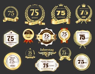 Vektorvorlagenset für Jubiläen