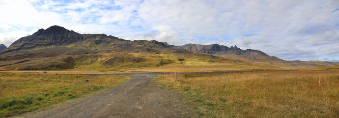 Country road with view of mountains